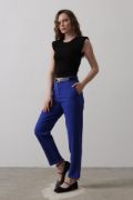Kemerli Havuç Pantolon - Saks resmi